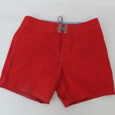 Bañador Birdwell Beach Britches de nailon para mujer talla 31 rojo hecho en EE. UU. Foto 1 de 4