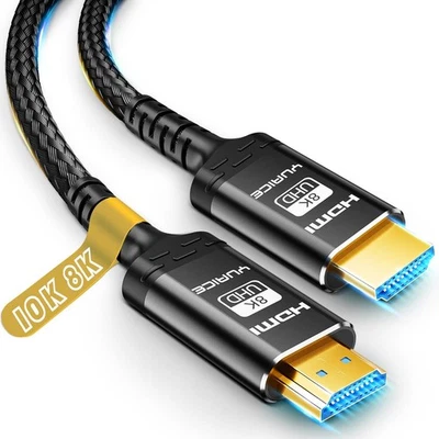 10K 8K HDMI 2.1 Cable - 10FT/3M Ultra HD Cable High-Speed Lead 48Gbps - Profe... - Image 1 of 4