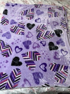 "Tiro polar suave corazón púrpura 51x60""" Foto 1 de 3