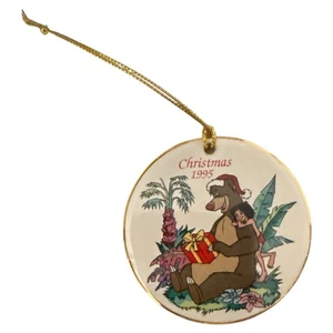 Disney & Grolier Christmas Disk Ornament Jungle Book For You Baloo 1995 - Picture 1 of 2