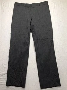 HUGO BOSS Hatemo Dress Pant Men 32R (32x 28-30 ) Gray Virgin Wool 2.5" Hem - Picture 1 of 13