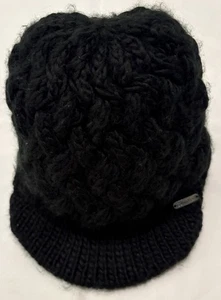 Gorro de punto de ala negra Calvin Klein gorra de noticiero suave - Imagen 1 de 4