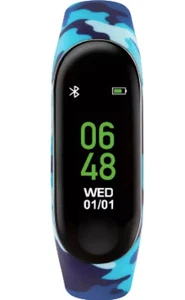TIKKERS Activity Tracker Kids Alarm Sleep Tracker Waterproof Blue Camo - Picture 1 of 5