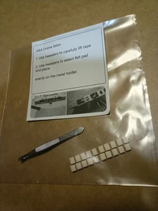Cassette Replacement Pressure Pads(White) And Tweezers. - Picture 1 of 2