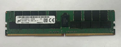 Micron 64GB DDR4-2666 LRDIMM PC4-21300V-L MTA72ASS8G72LZ-2G6D2QG - Image 1 of 3