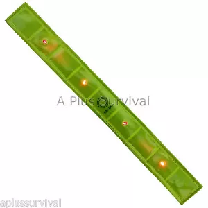 Pulsera elástica de seguridad reflectante amarilla con 4 luces LED y 2 modos de supervivencia - Imagen 1 de 1