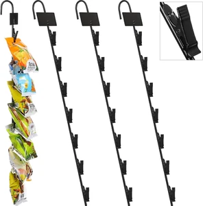 Espositori clip in metallo porta patatine fritte strisce snack 28 clip 4 pezzi - Foto 1 di 12