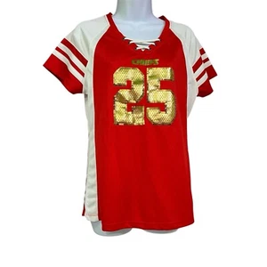 Kansas City Chiefs Women's Jamaal Charles Jersey style shirt Large Lace V Neck - Picture 1 of 11