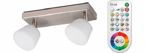 Jedi iDual Emerald Deckenleuchte Spot 2er Fernbedienung Farbwechsel 12,5W=2x50W - Bild 1 von 1