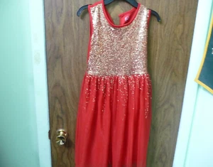 BEAUTIFUL DRESS RED WITH TINY SEQUINS SIZE 10-12 WONDER NATION - Picture 1 of 4