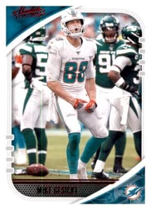 2020 Absolute Red Foil Mike Gesicki NFL Insert Parallel Refractor Dolphins #14 - Picture 1 of 2
