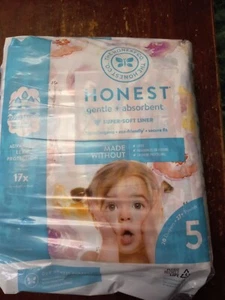 The Honest Company, Honest Diapers, Size 5, 27+ Pounds, Rose Blossom, 20 Diapers - Picture 1 of 3
