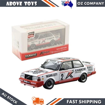 Tarmac Works 1:64 Volvo 240 Turbo Macau Guia Race 1986 Winner & Container Model - Image 1 of 3