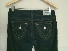 True Religion Womens Flare Twisted Seams Jeans Sz 28 Flap Pocket Low Rise