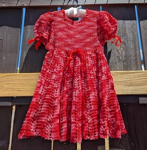 Hand-Knit High-Waist Swing Dress For Toddler, 3-4yrs - Picture 1 of 14