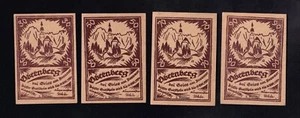 F.C. AUSTRIA , 30 - 50 - 70 - 90 HELLER 1920 , S/C- ( AUNC ) . - Picture 1 of 2