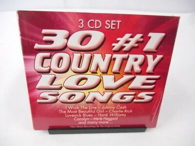 COUNTRY LOVE SONGS [NEW CD] 3 DISC SET JOHNNY CASH/HANK WILLIAMS/CHARLIE RICH - Image 1 of 4