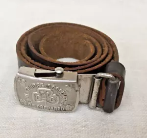 Vintage Girl Guides Leather Belt with Belt Loop - 1950s - Picture 1 of 4