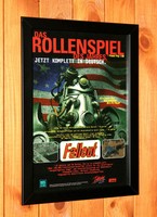1998 Fallout Video game Old Rare Small Poster / Vintage Ad Art Framed