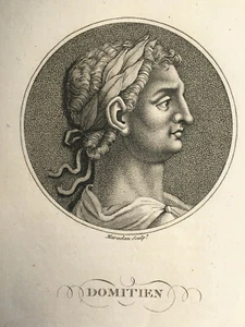 DOMITIEN Portrait GRAVURE Maradan XVIII° - Bild 1 von 2