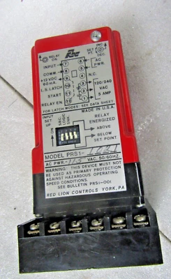 ✌ RED LION CONTROLS PRS1-1021 SPEED SWITCH 115VAC 12-PIN WITH BASE - Image 1 of 4