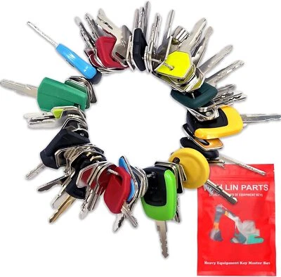 62 Heavy Equipment Key Set Cat John Deere Toyota JCB Hyundai Kobelco Takeuchi - Image 1 of 4