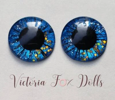 Muñeca Blythe Metálica Azul Eyechips Brillo Ojo Chips 14mm Personalizado Furby Ooak Bjd Foto 1 de 3