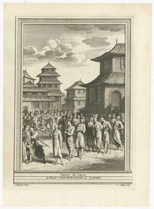 Antigua impresión de castigos japoneses de Van Schley (1747) - Imagen 1 de 1