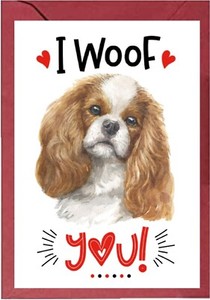 Cavalier King Charles Dog Valentines Day Card Handmade by Starprint G & D