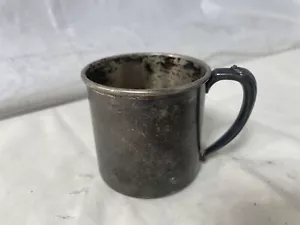 Antique Silver Engraved Baby Cup 1852 Gary Lee Vintage RARE - Picture 1 of 9