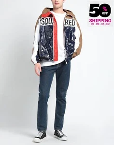 RRP€1100 DSQUARED2 Ripstop Jacket IT52 US42 XL Wet Look Elastic Cuffs Hooded - Picture 1 of 6