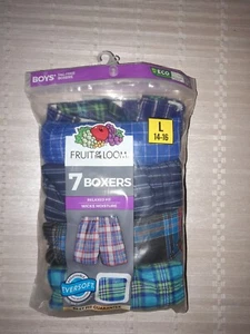 NWD Fruit of the Loom Boys Tag Free Boxers sz L 14-16 7-Pack (Actually... - Imagen 1 de 6