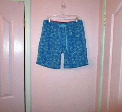 New Reyn Spooner Board Shorts Mens Size 36 Swim Trunks Pockets Tribal Fish Beach - Image 1 of 4