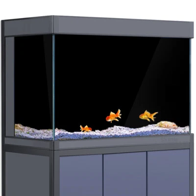 Aquarium Background Sticker, Pure Black Fish Tank Decorations Poster - Image 1 of 4