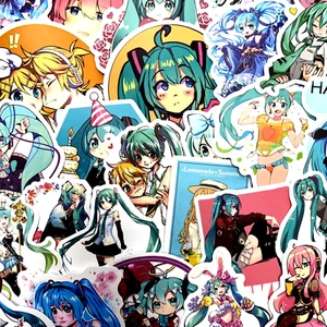 50pc Hatsune Miku Vocaloid Laptop Phone Wall Notebook Decal Random Sticker Pack - Picture 1 of 9
