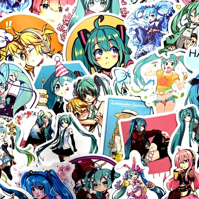 50pc Hatsune Miku Vocaloid Laptop Phone Wall Notebook Decal Random Sticker Pack - Image 1 of 4
