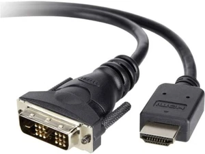Belkin HDMI - DVI Kabel, Videokabel, 1,8m, Monitorkabel, schwarz, B F3Y005bt1.8m - Bild 1 von 4