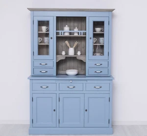 Küchenschrank Küchenbuffet Schrank Buffet Buffetschrank blau grau Landhausmöbel - Bild 1 von 7