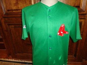 Vtg Sewn Green Majestic Authentic Collection #9 B Davey Boston Red Sox Jersey M - Picture 1 of 10