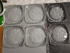 Lot Of Etched Hevy Crystal Plates 6 set