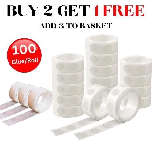 OUTBOXX LTD 100 Adhesive Dots Tape DIY Balloon Double Sided Sticky Glue Sticker Decoration