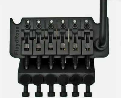 Genuine Floyd Rose Original Series Tremolo Bridge BLACK & Brass Block & Bar - Image 1 of 2