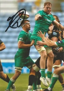 NEWCASTLE FALCONS RUGBY UNION: GEORGE MERRICK SIGNED 6x4 ACTION PHOTO+COA - Imagen 1 de 1