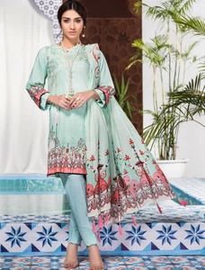 Mariposa bestickt genäht Damen Rasen Shalwar Kameez KL-4111 - Bild 1 von 8