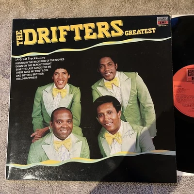 THE DRIFTERS…”GREATEST HITS”…RARE SIGNED COPY…MFP/EMI 12” VINYL LP…(1985)…Vg+ - Image 1 of 4