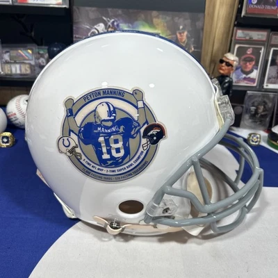 Peyton Manning, Casco Estadístico Conmemorativo, Auténtico Sin Firmar Foto 1 de 4