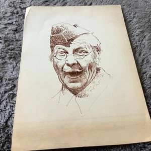 Original Ink Drawing By Peter Jackson Of Clive Dunn as Dads Army LC Jack Jones  - Picture 1 of 13
