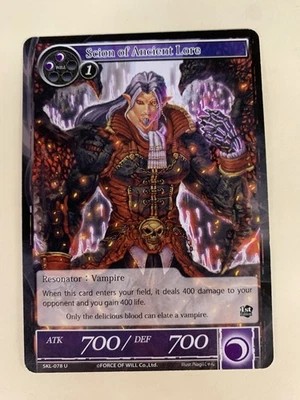 Force Of Will TCG Scion Of Ancient Lore SKL-078U 1st Edition - Image 1 of 2