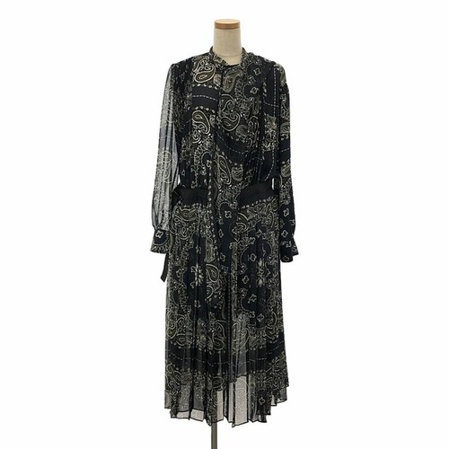 Abito Sacai Sakai 2023SS stampa bandana pezzo unico 2 blu navy kaki bianco usato0