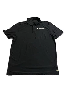 Vuori Polo Shirt Mens M Black Short Sleeve Soft Stretch H71 - Picture 1 of 2